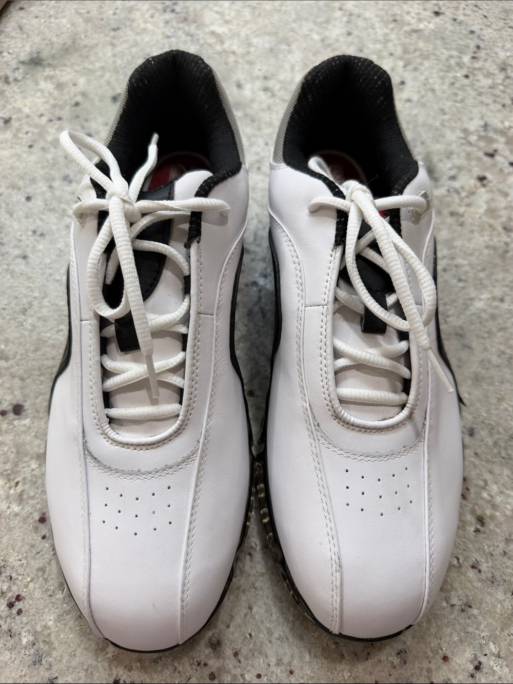 NEW Slazenger Savage 3 White Black Golf Shoes Lace Up Cleats Mens Size 10.5